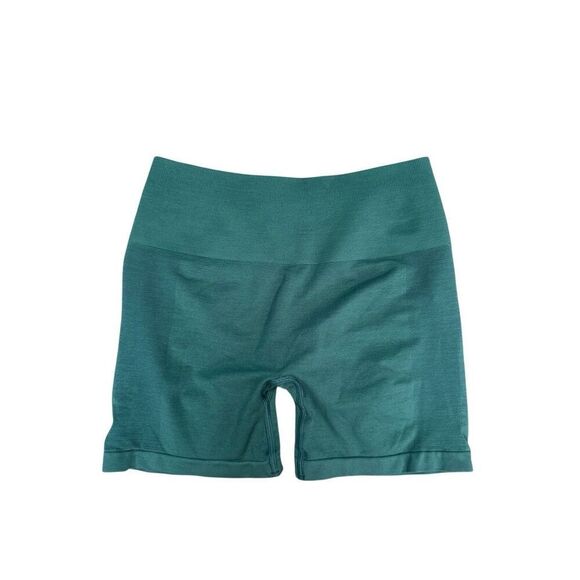Alphalete Amplify Short 4.5" Green Butt Scrunch Contour Seamless Gym Workout M - Picture 3 of 9